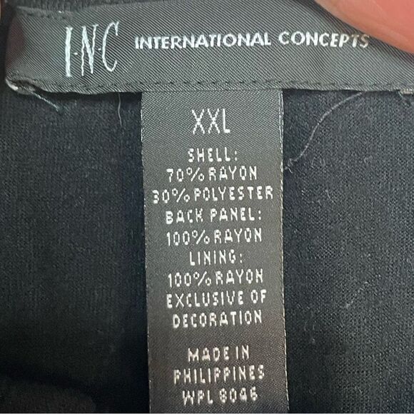 5 for $25🔥INC International Concept Black Cold Shoulder White Lace Blouse XXL - Picture 4 of 7